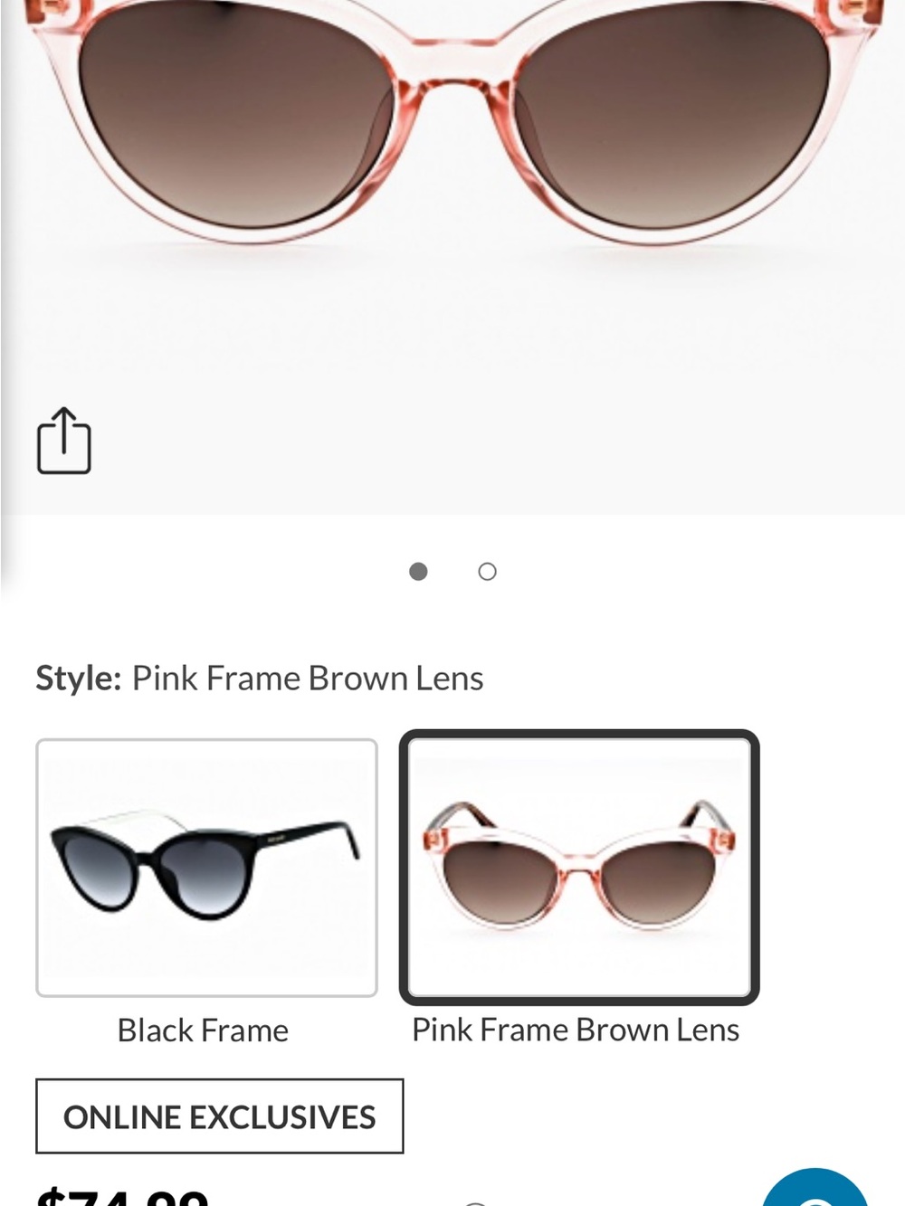 Kate Spade Pink Crystal Round Sunglasses with Brown Lenses